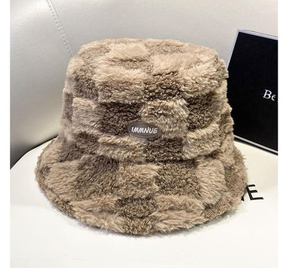 Bucket Fluffy Plain Hat
