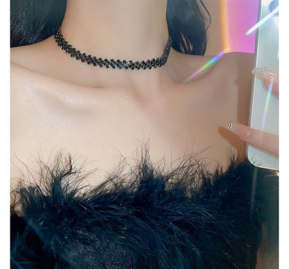 Rhinestone Alloy Choker