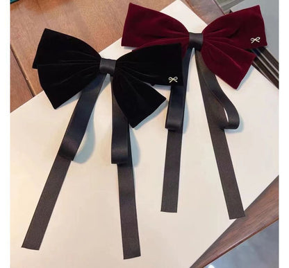 Bow Velvet Hair Clip