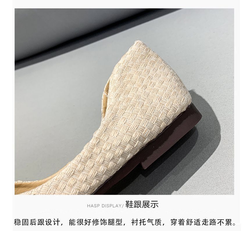 Sequined Bow D'Orsay Flats