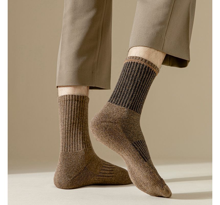 Plain Ribbed Socks / Set