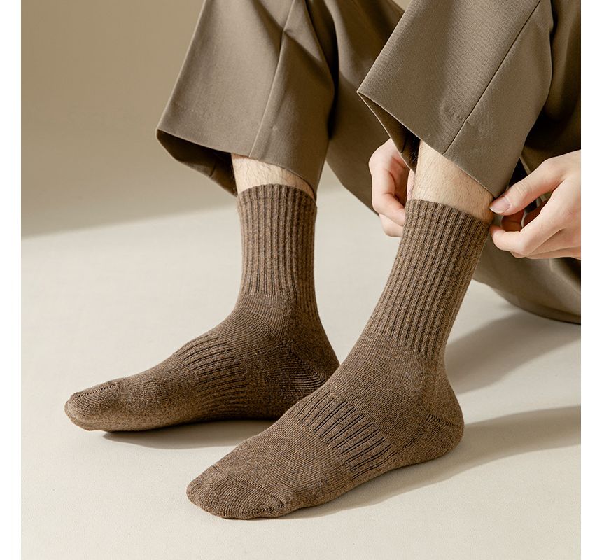 Plain Ribbed Socks / Set