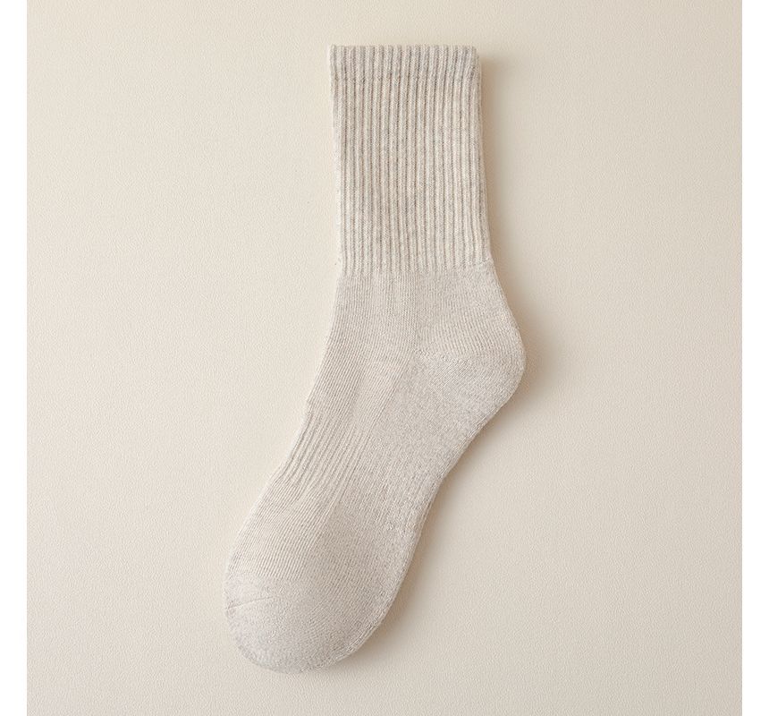 Plain Ribbed Socks / Set