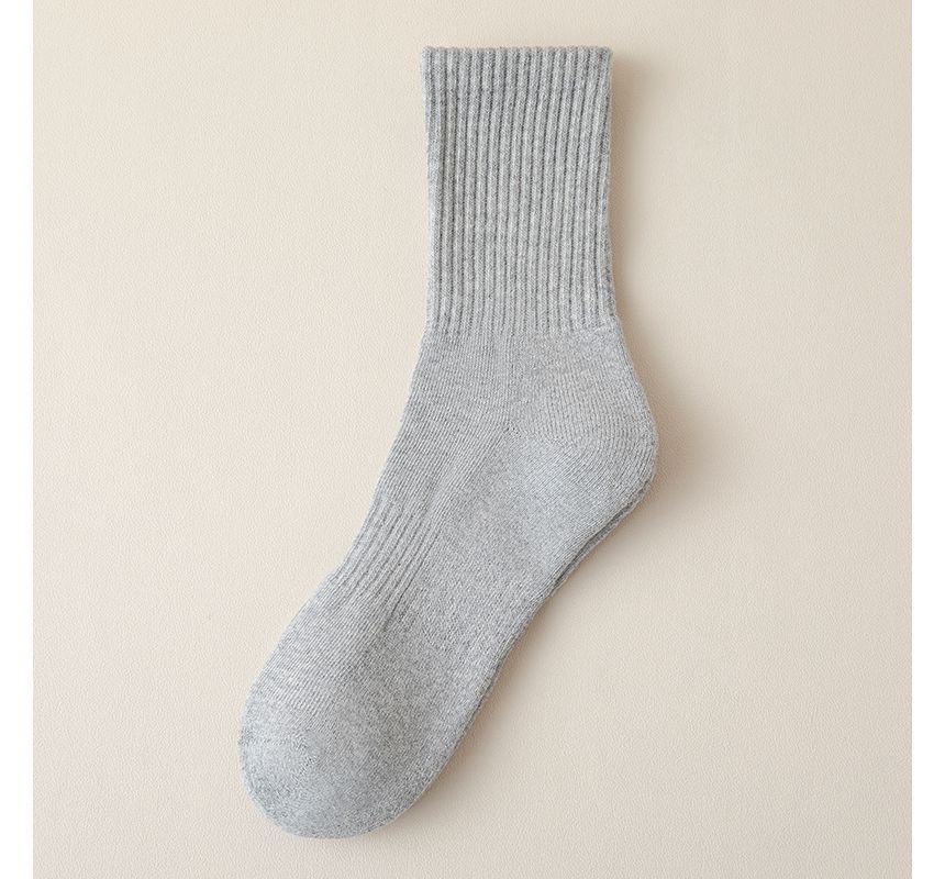 Plain Ribbed Socks / Set