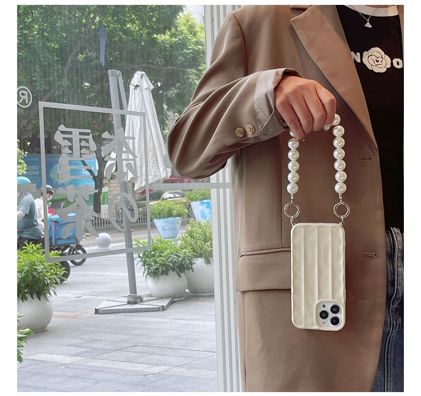 Pearl Phone Case Faux Chain