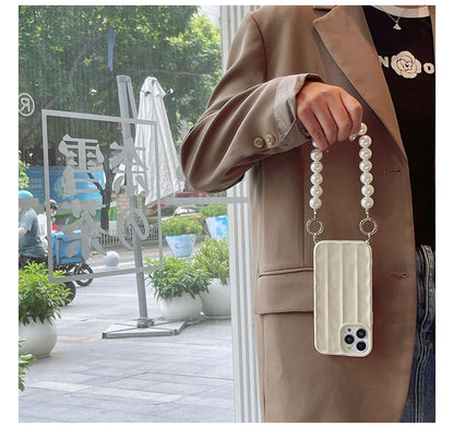 Pearl Phone Case Faux Chain
