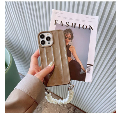 Pearl Phone Case Faux Chain