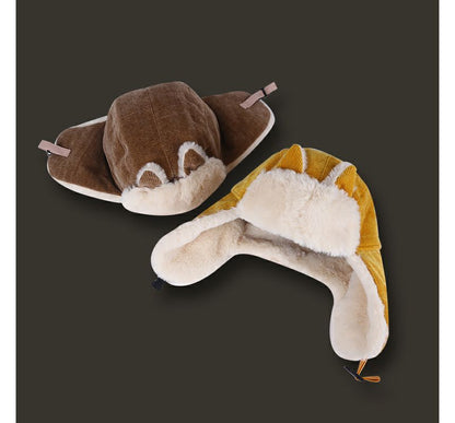 Chenille Cat Trapper Ear Hat