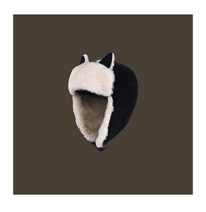 Chenille Cat Trapper Ear Hat