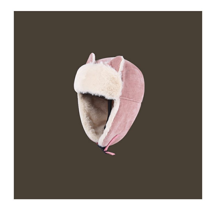 Chenille Cat Trapper Ear Hat