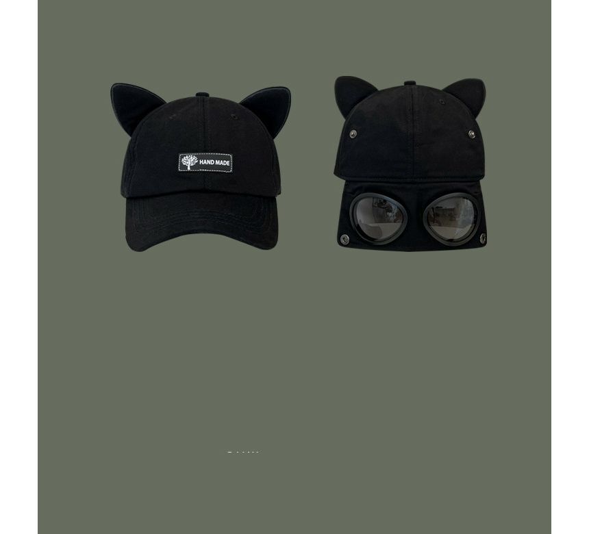 with Ear Aviator Cap Baseball Cat Goggles