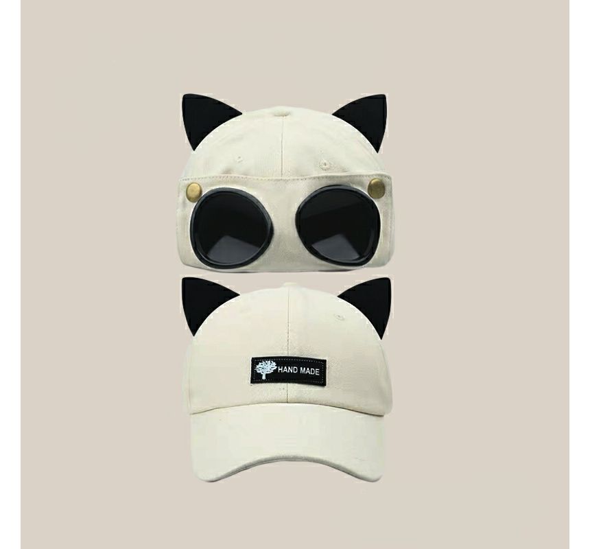 with Ear Aviator Cap Baseball Cat Goggles
