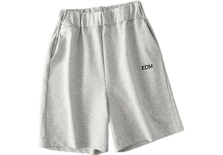 High Letter Waist Embroidered Shorts