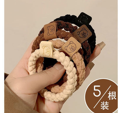 Bear Label Applique Hair Tie / Set