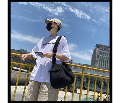 Crossbody Bag Plain Canvas