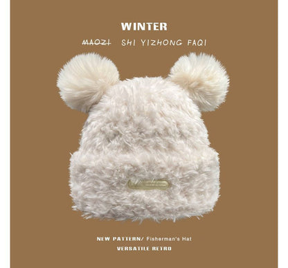 Ear Faux Beanie Fur