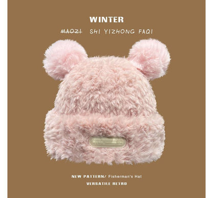 Ear Faux Beanie Fur