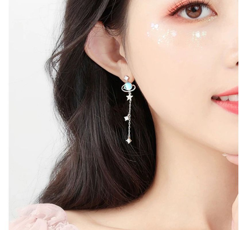 Planet Star Drop Earring