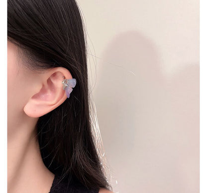 Cuff Earring Rhinestone Butterfly