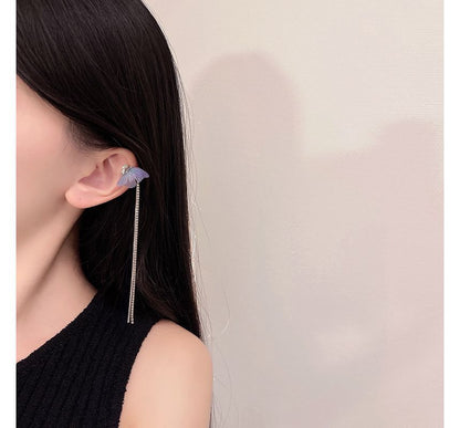 Cuff Earring Rhinestone Butterfly