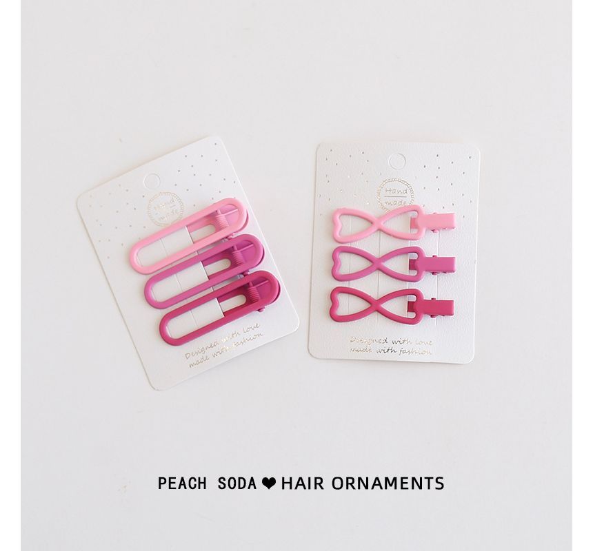 Set of 3: Plain Hair Clip