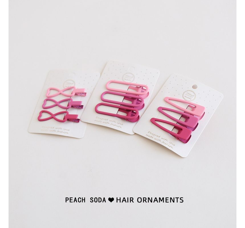 Set of 3: Plain Hair Clip