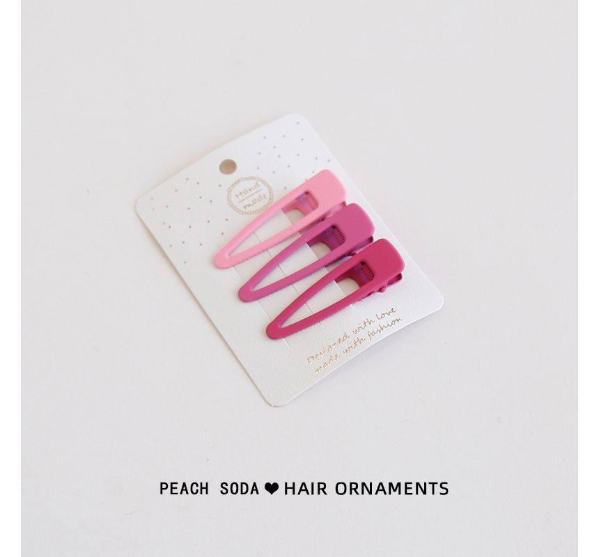 Set of 3: Plain Hair Clip