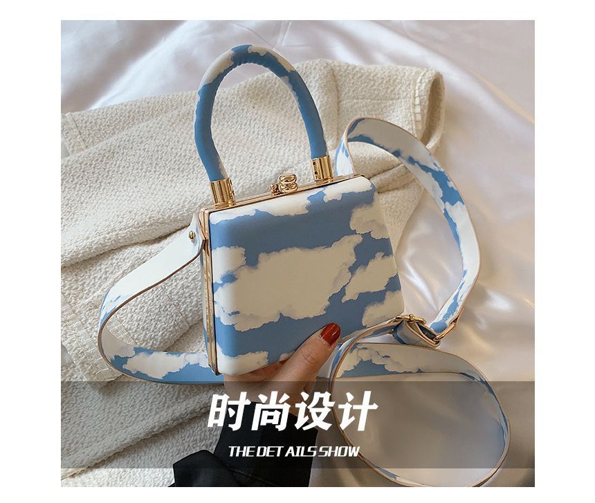 Bag Leather Plain Boxy Faux Hand