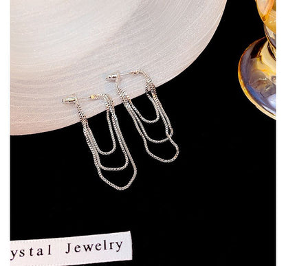 Chain Fringed Drop Earring