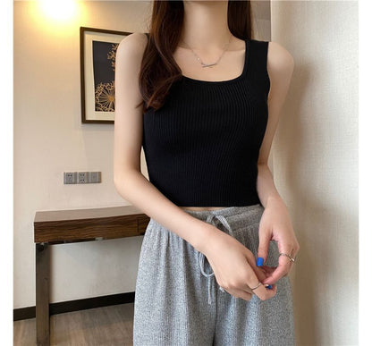 Plain Neck Tank Top Square