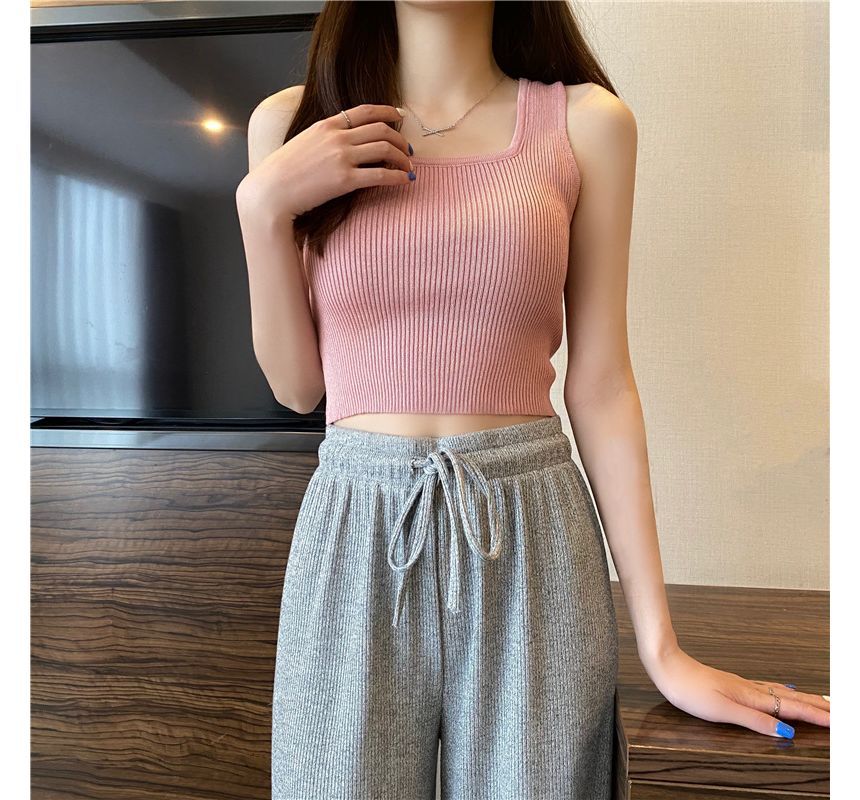 Plain Neck Tank Top Square