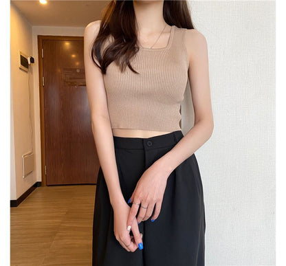 Plain Neck Tank Top Square