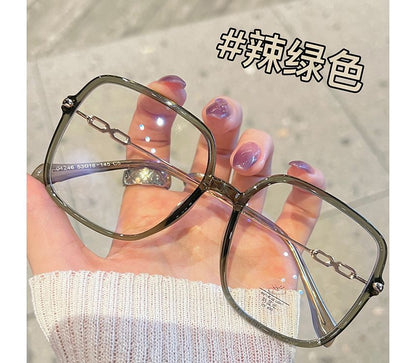 Blue Blocking Frame Eyeglasses Round Light