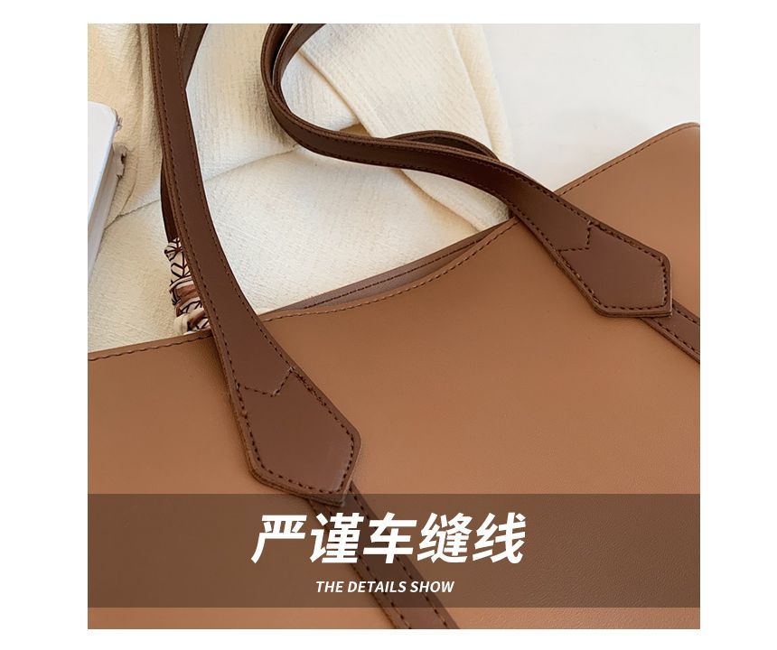 Faux Leather Tote Bag