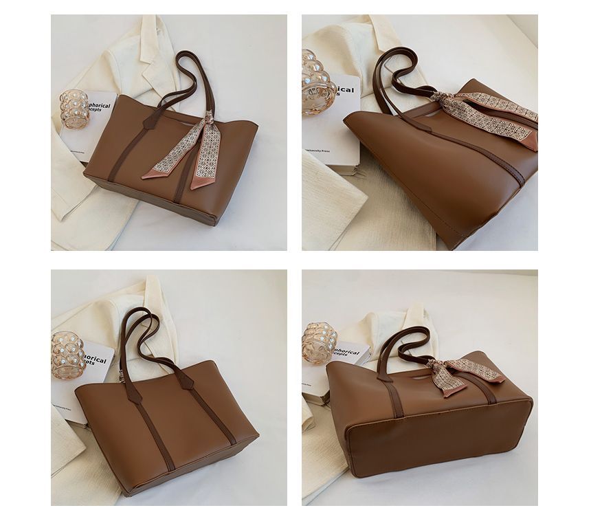 Faux Leather Tote Bag