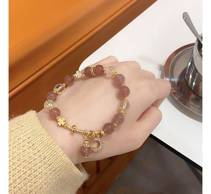 Charm Crystal Bracelet Faux Moon Rhinestone