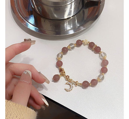 Charm Crystal Bracelet Faux Moon Rhinestone
