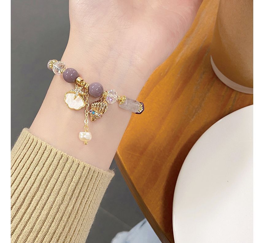 Star Charm Crystal Faux Bracelet