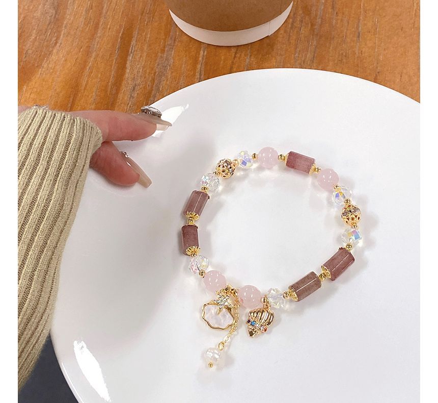 Star Charm Crystal Faux Bracelet