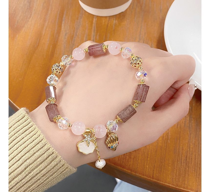 Star Charm Crystal Faux Bracelet