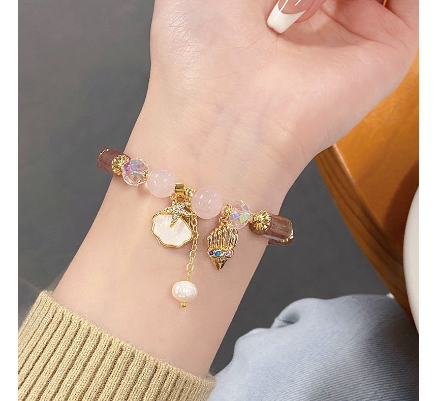 Star Charm Crystal Faux Bracelet