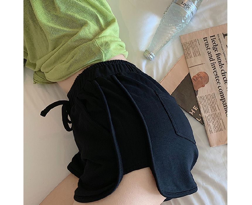 Plain Waist High Shorts