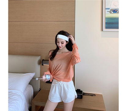 Plain Waist High Shorts