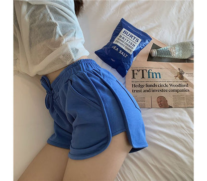 Plain Waist High Shorts