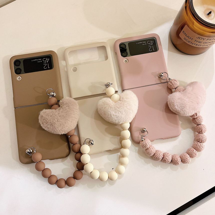 Heart Chenille Chain Phone Case