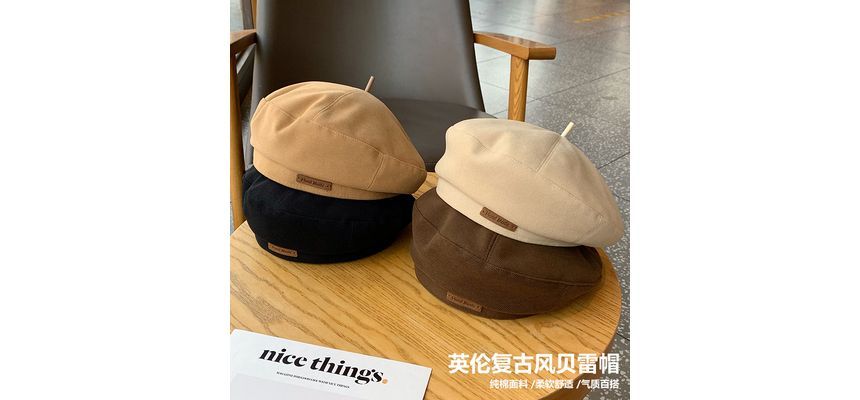 Hat Lettering Applique Beret