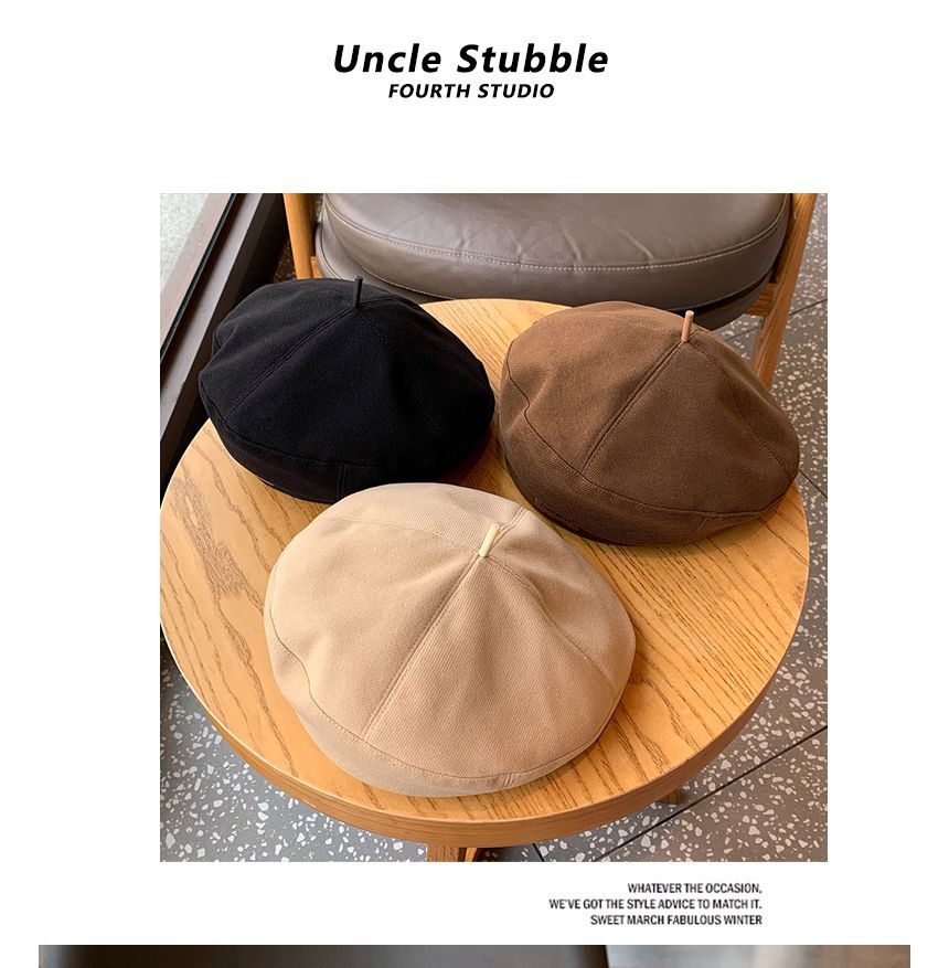 Hat Lettering Applique Beret