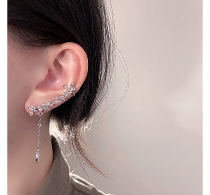with Ear Earring Cuff Rhinestone Drop