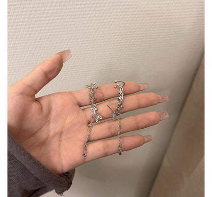 with Ear Earring Cuff Rhinestone Drop