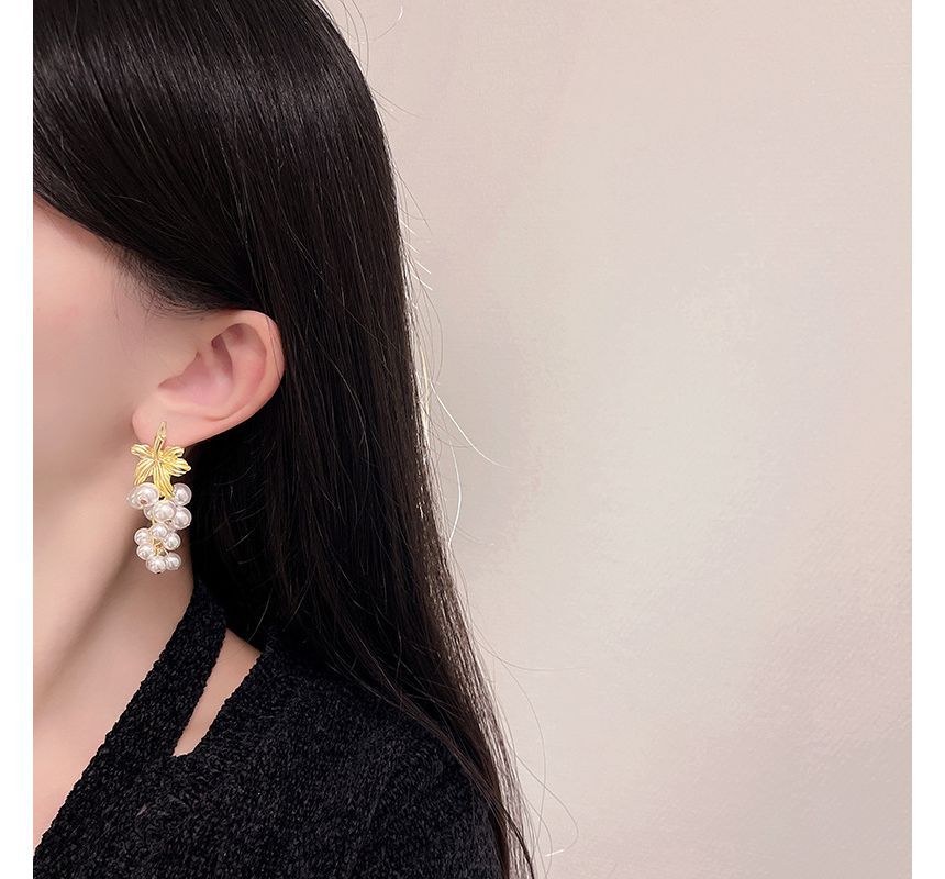 Pearl Faux Grape Earring Drop
